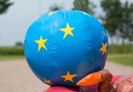 Multiplay playzone circus bouncer with plastic balls and 3D objects order for children. Buy bouncers online at JB Inflatables UK