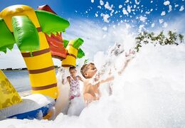 Buy Bubble park Hawaii with a foam tap for kids. Order inflatable bouncy castles at JB Inflatables UK
