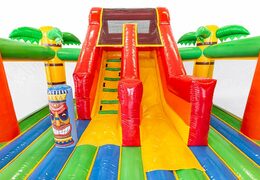 Buy a slidebox Hawaii themed bouncer with a slide for kids. Buy bouncers online at JB Inflatables UK