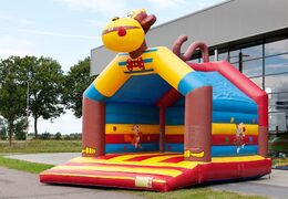 Super bouncy castle with roof in monkey theme for kids. Buy bouncy castles online at JB Inflatables UK