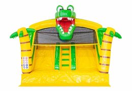 Buy crocodile themed multiplay inflatable bouncy castle with connectable bath for children at JB Inflatables UK. Order bouncy castles online at JB Inflatables UK