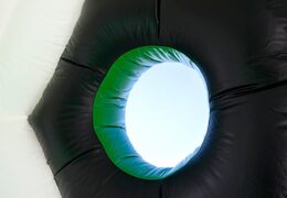 Big super bounce house covered in football theme for children. Order bounce houses online at JB Inflatables UK