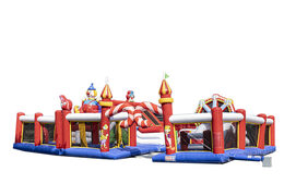Large circus themed inflatable bouncy castle for children. Order bouncy castles online at JB Inflatables UK