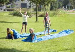 Buy blue crawl tunnel for both old and young. Order inflatable items online at JB Inflatables UK