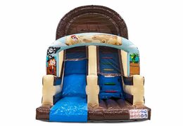 Opblaasbare glijbaan in piraten thema bestellen voor kinderen