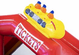 Order slide combo inflatable bouncy castle in rollercoaster theme red for children