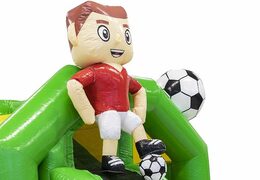Order slide combo inflatable soccer themed bouncer in green for kids
