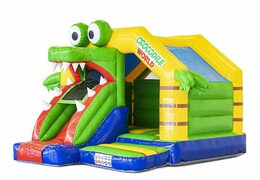 Crocodile Themed Inflatable Bouncer With Slide For Sale For Kids