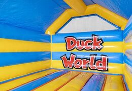 Order inflatable bouncy castle blue yellow in duck theme for children