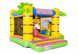 order compact inflatable air cushion with slide in hawaii theme with many colors