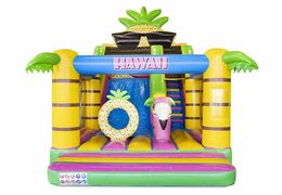 Buy inflatable slide with bouncy castle section in hawaii theme for children