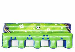 Buy an inflatable football shuffleboard wall in green with blue for children