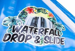 Order inflatable large water slide in waterfall theme for children