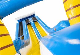 Inflatable Water Slide For Sale In Blue And White And Palm Trees For Kids