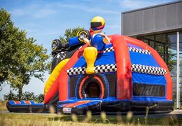 Buy inflatable mutliplay super bouncy castle in formula 1 theme with slide for kids