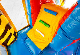 Order now Inflatable bouncy castle with slide and roof in amazon safari theme for children