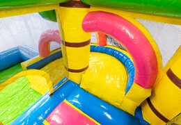 Order Inflatable Flamingo bouncy castle with prints for children. Buy bouncy castles online at JB Inflatables UK