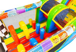 13 meter long Comic inflatable obstacle course for children. Buy inflatable obstacle courses now online at JB Inflatables UK