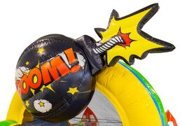 Buy 13m inflatable obstacle course in Comic theme for kids. Order inflatable obstacle courses now online at JB Inflatables UK