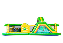 Order 13 meters bouncy castle in theme Jungle for kids. Buy inflatables with obstacle courses now online at JB Inflatables UK