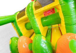 13 meter long Dino inflatable obstacle course for children. Order inflatable obstacle courses now online at JB Inflatables UK