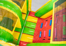 Buy 13 meter long Dino inflatable obstacle course for children. Order inflatable obstacle courses now online at JB Inflatables UK