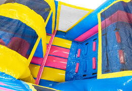 Order 13 meters inflatable obstacle course in theme Flamingo for kids. Buy inflatable obstacle courses now online at JB Inflatables UK