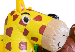 Order inflatable Mini Multiplay bouncy castle in Jungle theme for children. Buy inflatable bouncy castles at JB Inflatables UK