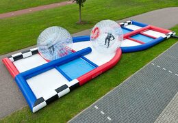 Track for race in inflatable balls