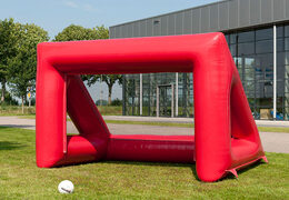 Order inflatable red football goal in the size of a futsal goal for young and old. Buy inflatable football goal now online at JB Inflatables Netherlands