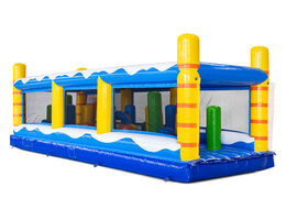 Pillar Dodger obstacle course module in surf theme