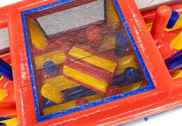 Red yellow blue obstacle course module pillar dodger