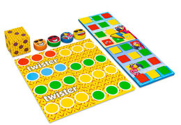 Colorful game set back of Softplay in Flamingo Hawaii theme