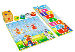 Colorful game set back of Softplay in Farm theme\