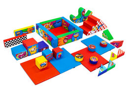 XXL Comic-themed Softplay Set with Colorful Blocks to Play