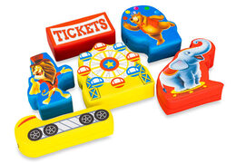 Softplay theme set rollercoaster images animals