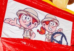 Inflatable castle in Safari Gorilla theme with illustration, order online