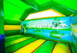 Buy Covered Bouncy Castle Slide Combo Doubleslide in Crocodile Theme online at JB