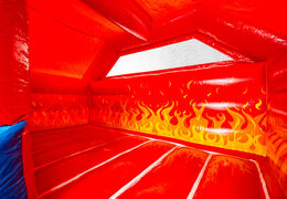 Indoor inflatable castle Slide Combo Dubbelslide with Firefighter theme available for online purchase from JB