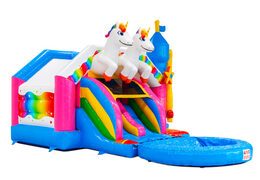 Buy Double Slide Combo Inflatable Castle with Unicorn Theme at JB