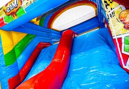 Buy blue red slide from Multiplay dubbelslide inflatable at JB