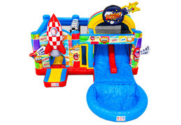 Buy Multiplay inflatable castle online with 3D figures and slide