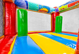 Inflatable Midi Bounce Comic bouncy castle in Comic theme, ideal for events and parties