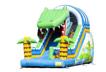 Order an inflatable slide with a crocodile theme online for your kids. Buy inflatable slides now online at JB Inflatables UK