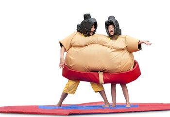 Buy inflatable twin sumo suits for kids. Order bouncy castles now online at JB Inflatables UK