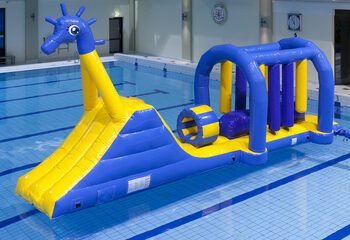 Buy unique inflatable obstacle course Swimming pool run Seahorse with fun objects for both young and old. Order inflatable pool games now online at JB Inflatables UK