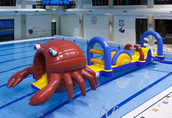 Spectacular Obstacle Run in crab theme with challenging obstacle objects for both young and old. Buy inflatable pool games now online at JB Inflatables UK