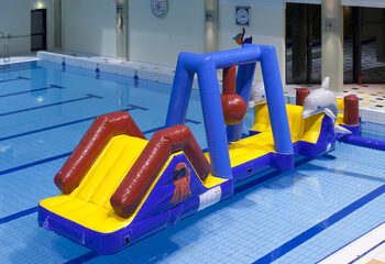 Buy Marine run inflatable water obstacle course with 3D dolphins and cool prints for both young and old. Order inflatable obstacle courses online now at JB Inflatables UK