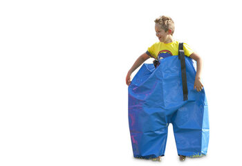 Get blue sponge pants for both old and young online now. Buy inflatable items online at JB Inflatables UK