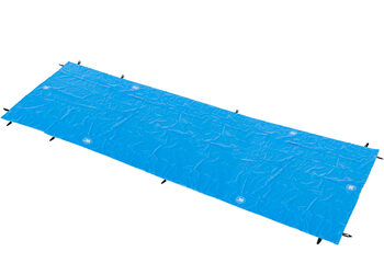 Buy a groundsheet of 4 meters by 22 meters for under bouncy castles and inflatables